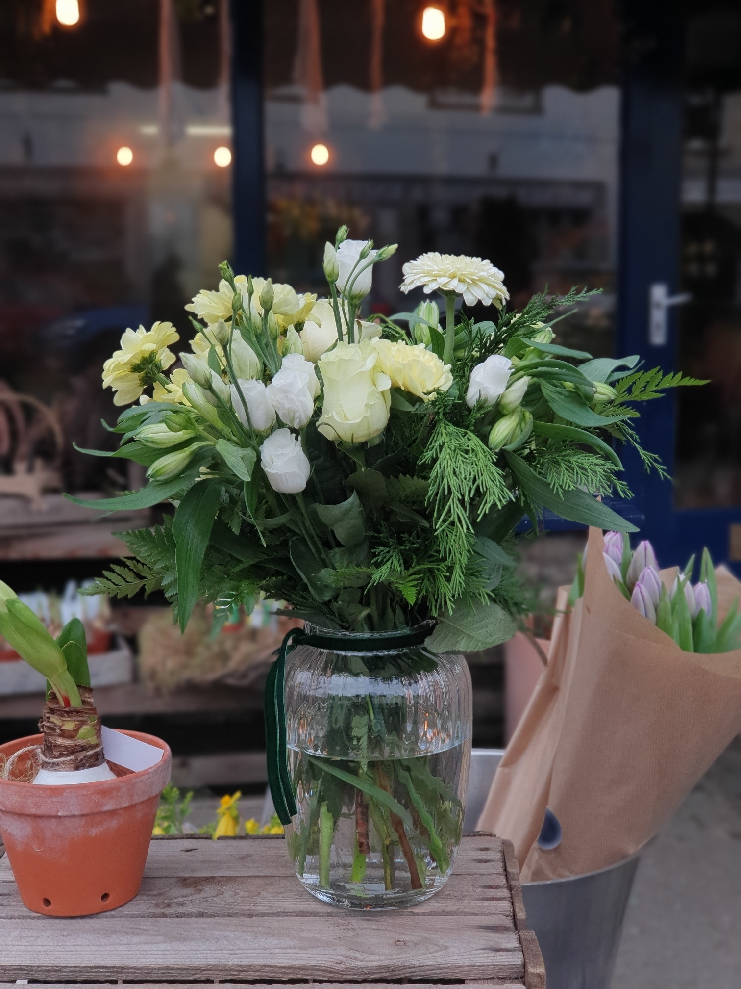 Neutral Vase Arrangement Flower Arrangement
