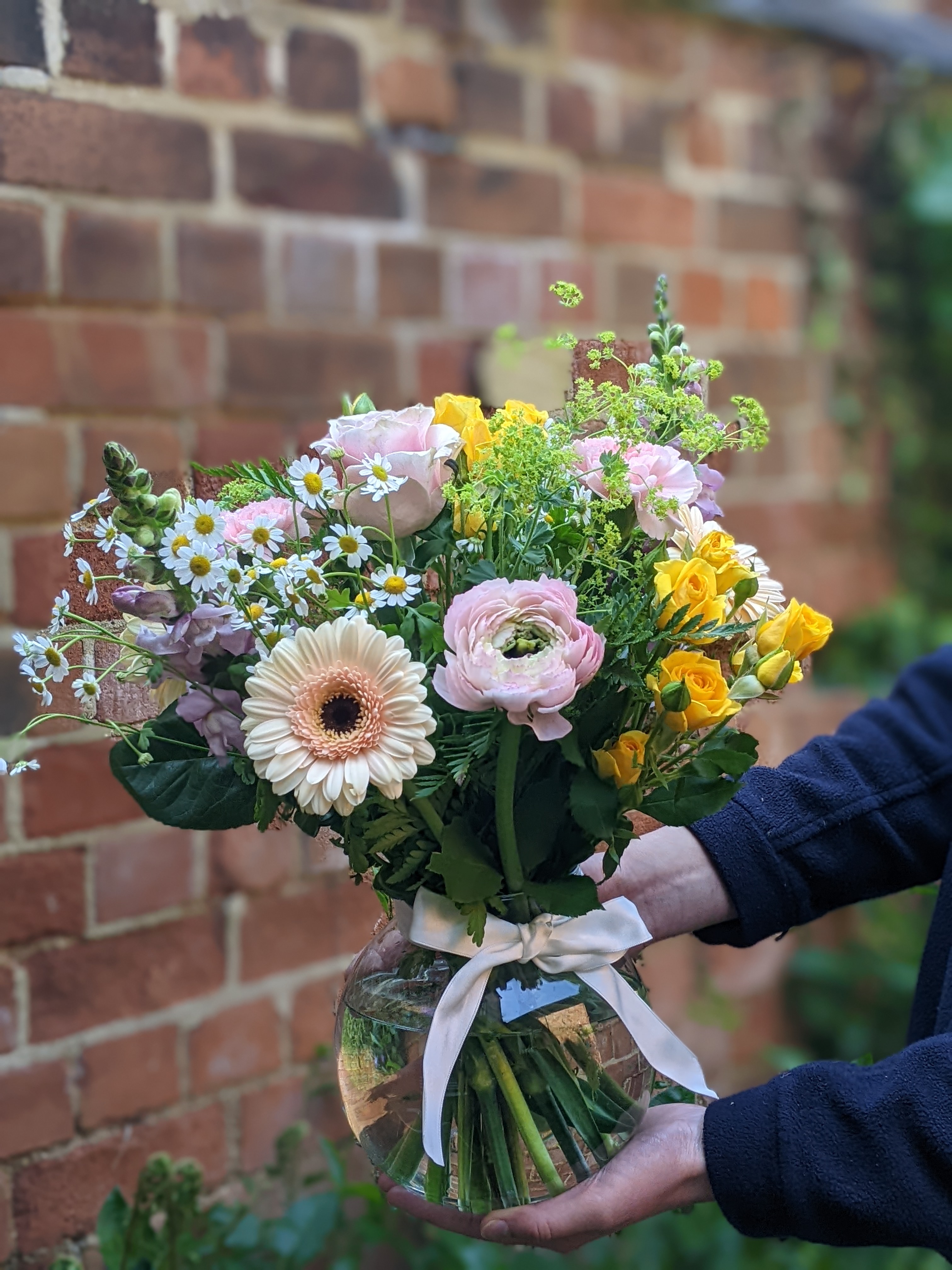 Pastel Vase Arrangement Flower Arrangement