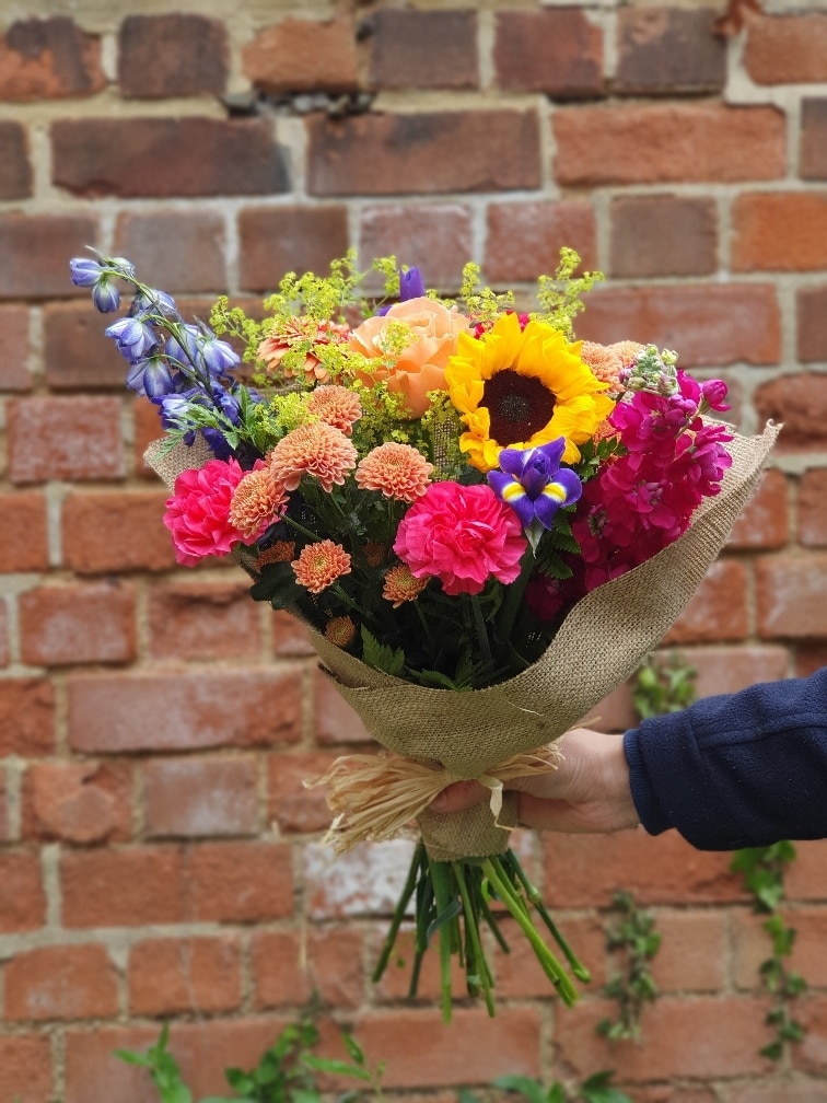 Bright Gift Wrap Bouquet